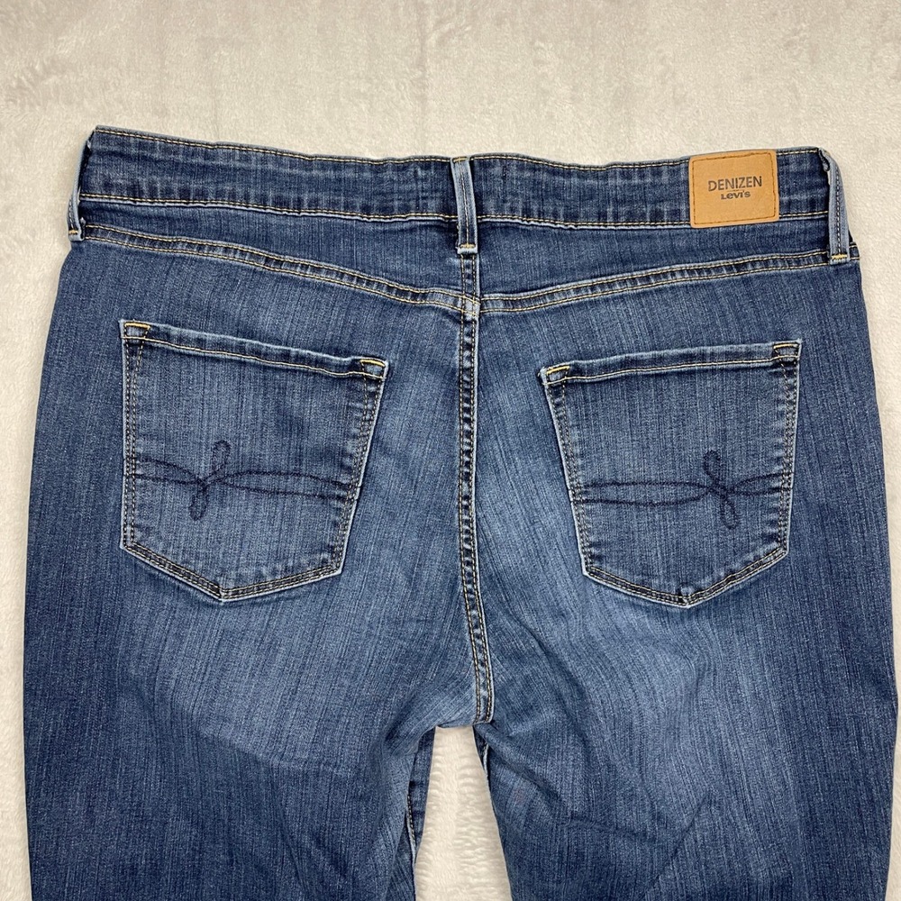 Denizen Levi's Bootcut Jeans Womens 16M 33x32 Blue Mid Rise Distressed - Picture 13 of 14